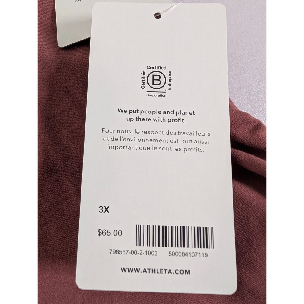 Athleta‎ Top Women's Plus 3X Rose Vita Free Cropped Court Tee T-Shirt New w/Tags - Picture 6 of 11
